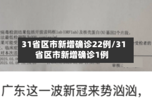 31省区市新增确诊22例/31省区市新增确诊1例