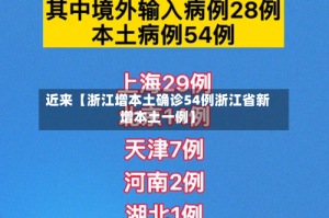 近来【浙江增本土确诊54例浙江省新增本土一例】