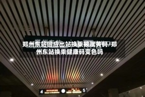 郑州东站回应出站换乘被赋黄码/郑州东站换乘健康码变色吗