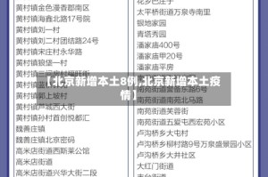 【北京新增本土8例,北京新增本土疫情】