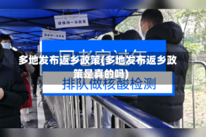 多地发布返乡政策(多地发布返乡政策是真的吗)