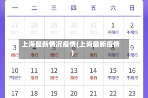 上海最新情况疫情(上诲最新疫情)