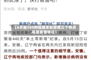 【6天破200例福建本轮疫情三个特点,福建疫情特征】