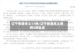 辽宁新增本土17例/辽宁新增本土病例3例轨迹