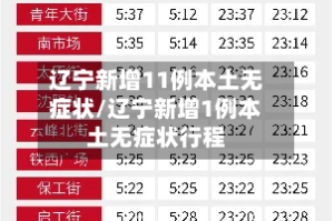 辽宁新增11例本土无症状/辽宁新增1例本土无症状行程