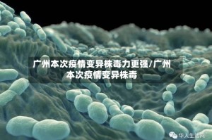 广州本次疫情变异株毒力更强/广州本次疫情变异株毒