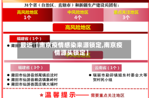 最近【南京疫情感染来源锁定,南京疫情源头锁定】