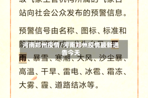 河南郑州疫情/河南郑州疫情最新通告今天