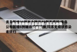 青岛本地确诊全部清零/青岛本地确诊病例