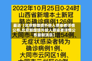 最近【北京新增境外输入感染者详情公布,北京新增境外输入感染者详情公布最新消息】