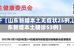 关于【山东新增本土无症状25例,山东新增本土确诊53例】