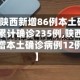 【陕西新增86例本土确诊累计确诊235例,陕西新增本土确诊病例12例】