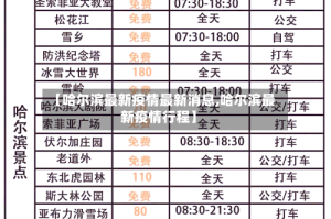 【哈尔滨最新疫情最新消息,哈尔滨最新疫情行程】