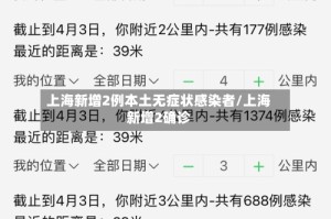 上海新增2例本土无症状感染者/上海新增2确诊