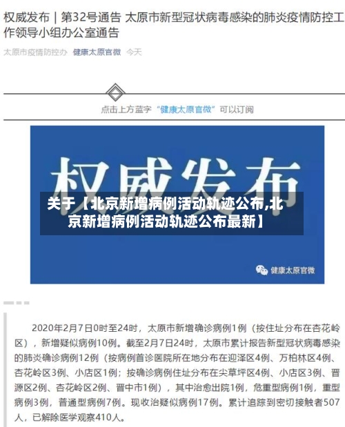 关于【北京新增病例活动轨迹公布,北京新增病例活动轨迹公布最新】-第1张图片