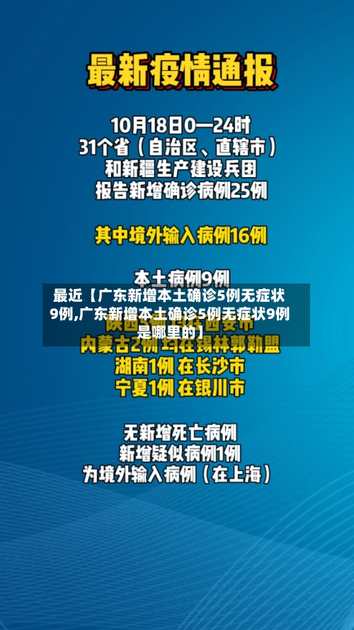 最近【广东新增本土确诊5例无症状9例,广东新增本土确诊5例无症状9例是哪里的】-第1张图片