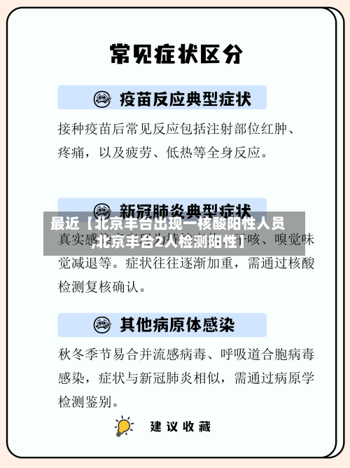 最近【北京丰台出现一核酸阳性人员,北京丰台2人检测阳性】-第1张图片