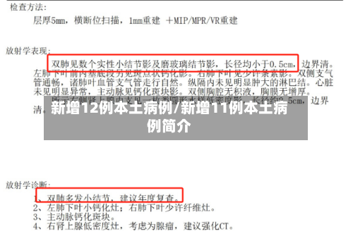 新增12例本土病例/新增11例本土病例简介-第1张图片