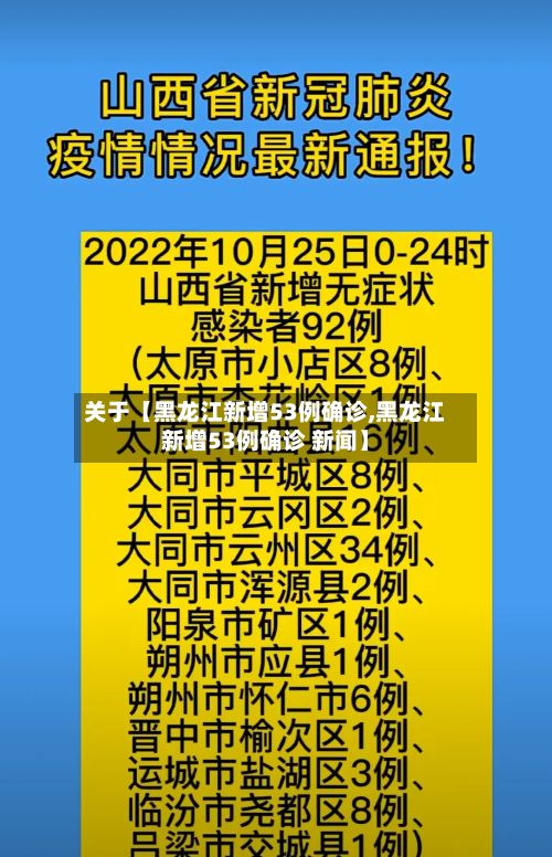 关于【黑龙江新增53例确诊,黑龙江新增53例确诊 新闻】-第1张图片