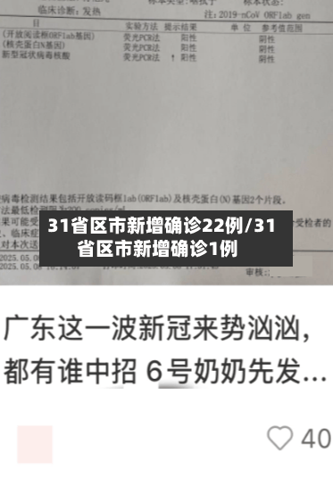 31省区市新增确诊22例/31省区市新增确诊1例-第1张图片