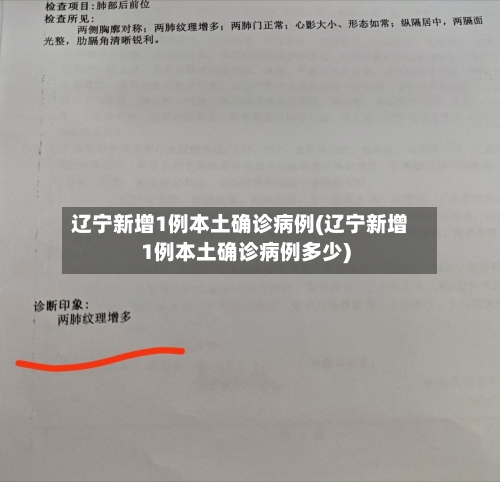 辽宁新增1例本土确诊病例(辽宁新增1例本土确诊病例多少)-第2张图片