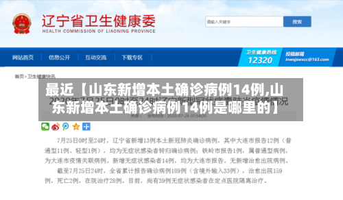最近【山东新增本土确诊病例14例,山东新增本土确诊病例14例是哪里的】-第1张图片