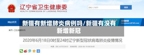 新疆有新增肺炎病例吗/新疆有没有新增新冠-第1张图片