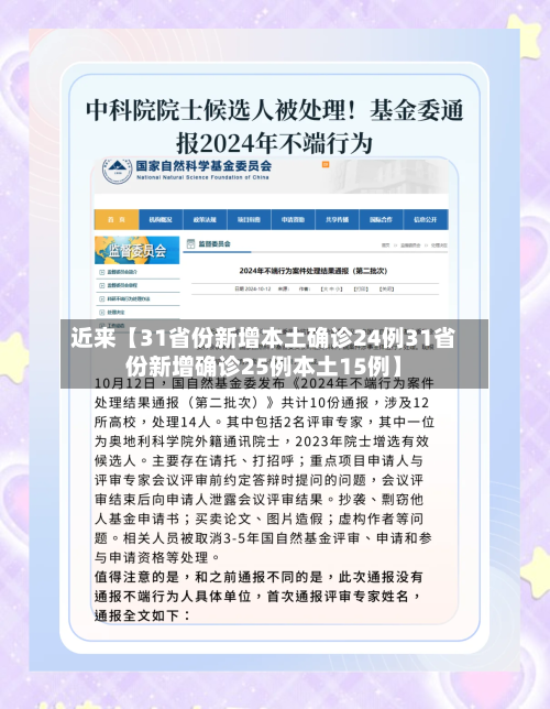 近来【31省份新增本土确诊24例31省份新增确诊25例本土15例】-第1张图片