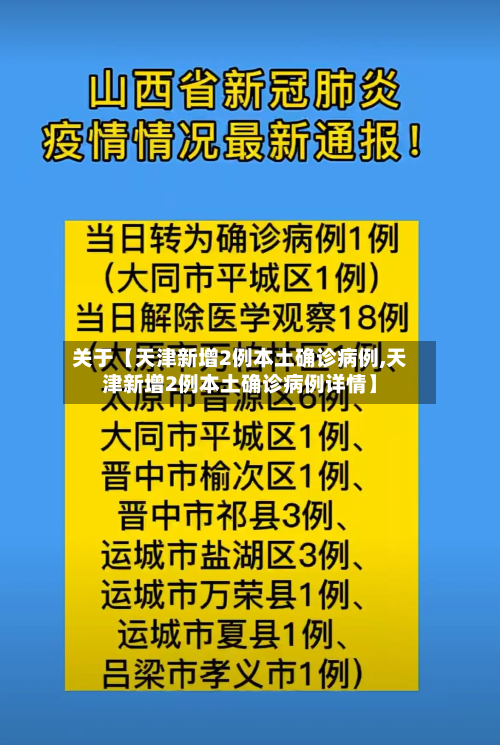 关于【天津新增2例本土确诊病例,天津新增2例本土确诊病例详情】-第1张图片