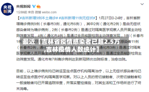 最近【吉林省疫情感染者已超2.5万,吉林疫情人数统计】-第1张图片