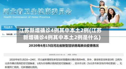 江苏新增确诊4例其中本土2例(江苏新增确诊4例其中本土2例是什么)-第1张图片