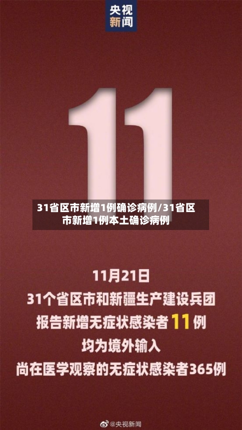 31省区市新增1例确诊病例/31省区市新增1例本土确诊病例-第1张图片