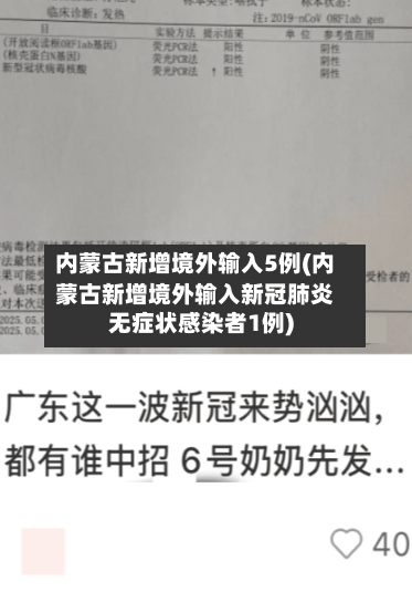 内蒙古新增境外输入5例(内蒙古新增境外输入新冠肺炎无症状感染者1例)-第1张图片