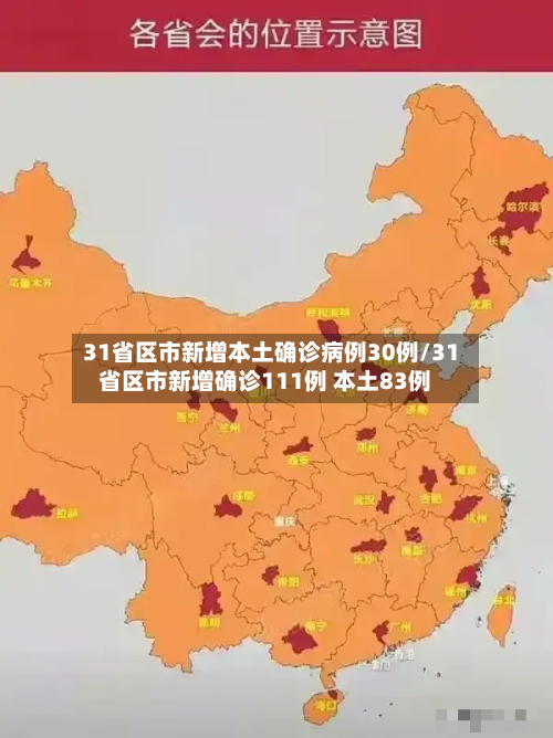 31省区市新增本土确诊病例30例/31省区市新增确诊111例 本土83例-第1张图片