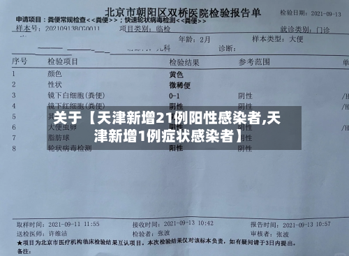 关于【天津新增21例阳性感染者,天津新增1例症状感染者】-第1张图片